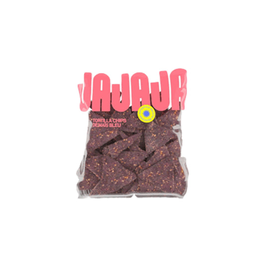 Tortillas chips de maïs bleu